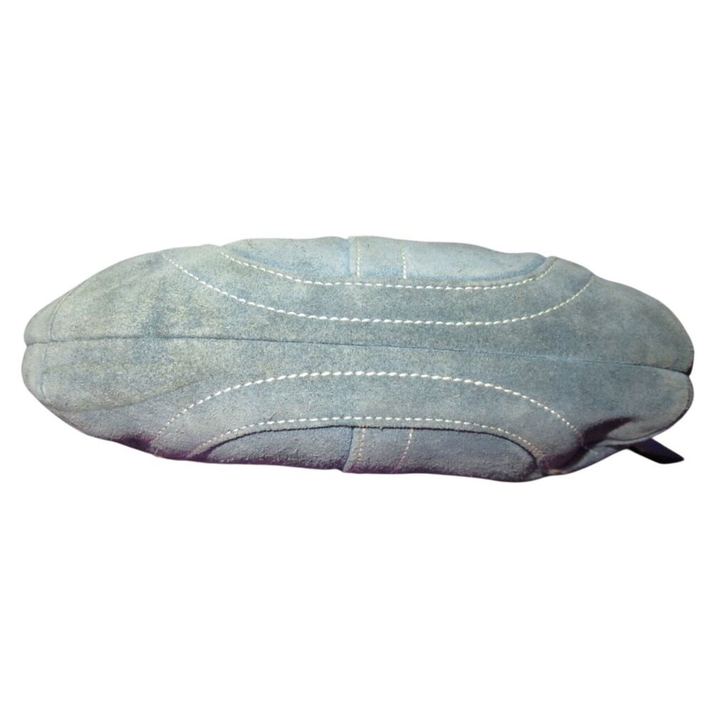 Coach 2004 Soho Suede & Leather Demi Hobo Handbag in Denim Gray Blue 4284 - Picture 5 of 12